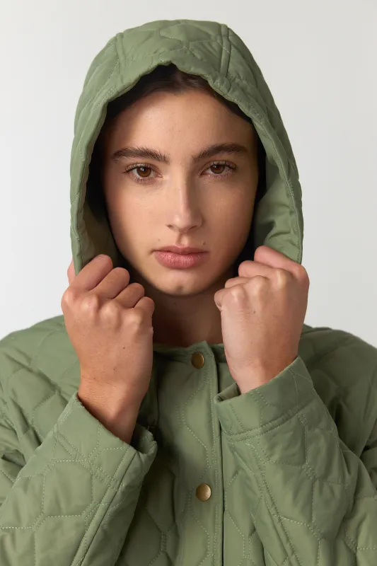 Quilted parka made by Kate Sylvester