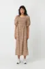 Gingham shirred dress sold by Kate Sylvester