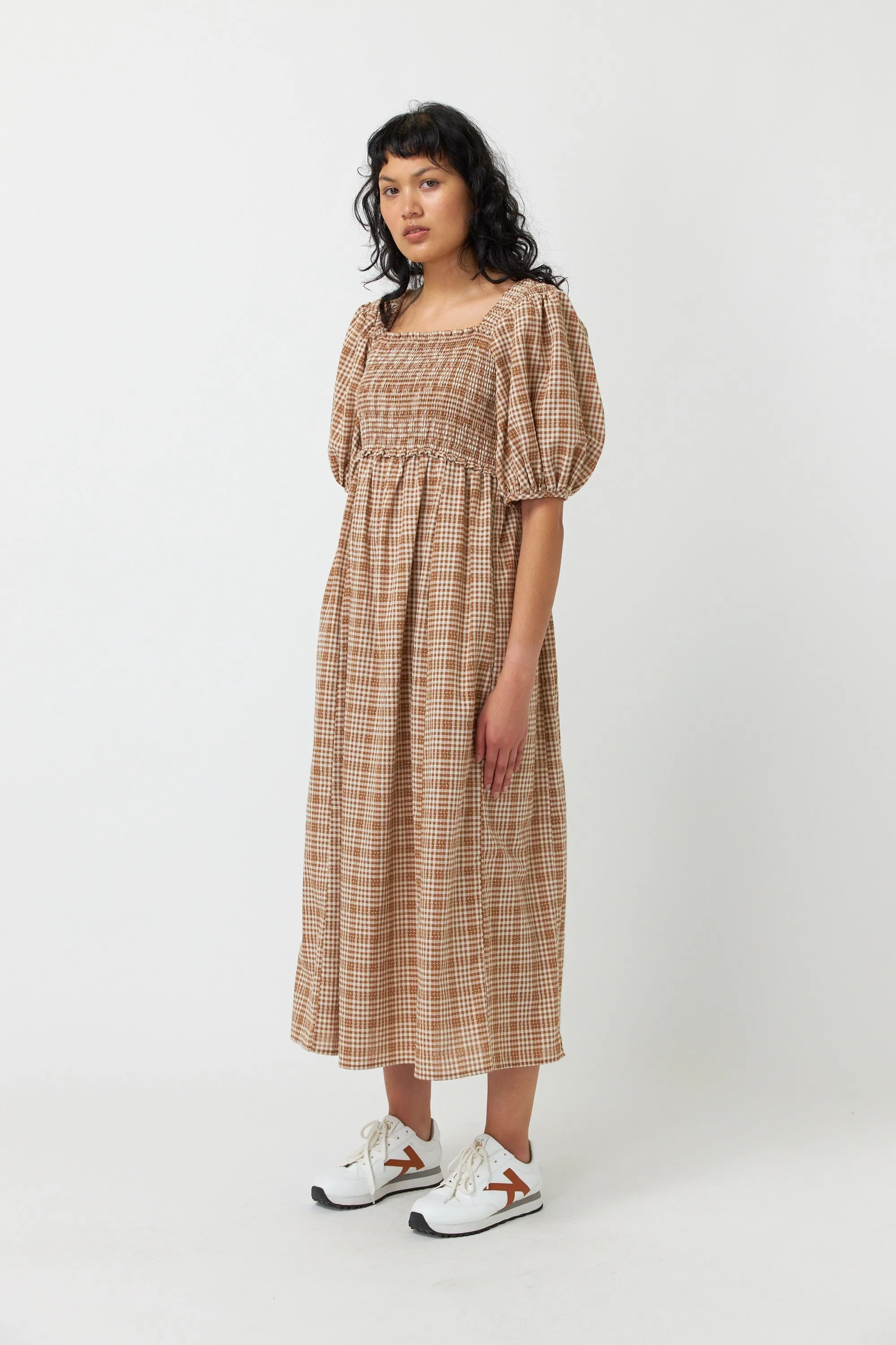 Gingham shirred dress sold by Kate Sylvester product image thumbnail 2