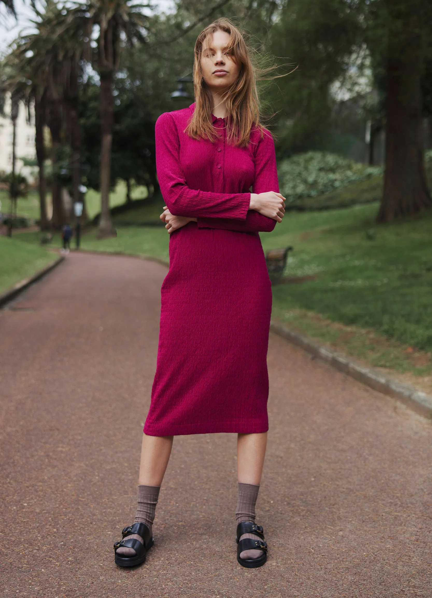 Seersucker shirt dress sold by Kate Sylvester product image thumbnail 5