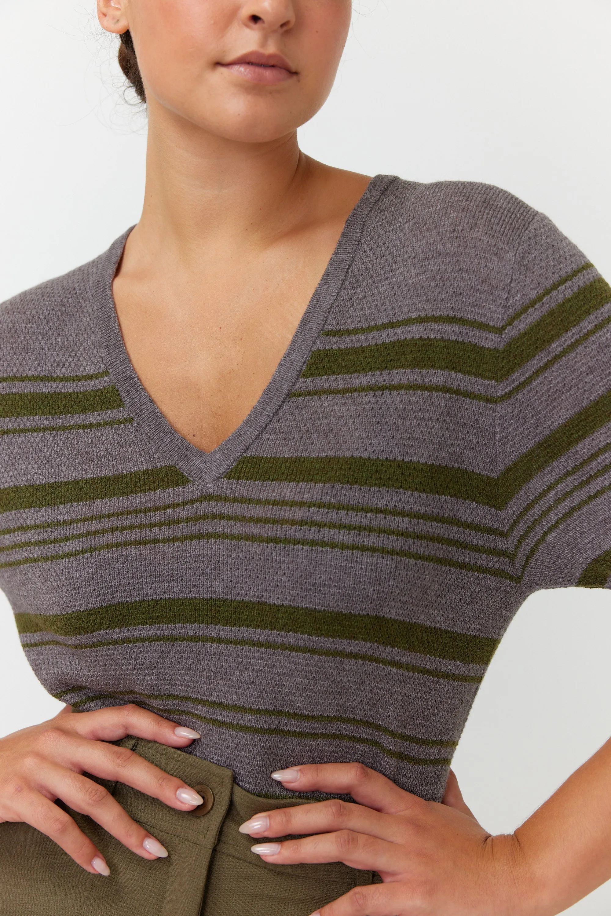 Waffle stripe top sold by Kate Sylvester product image thumbnail 5