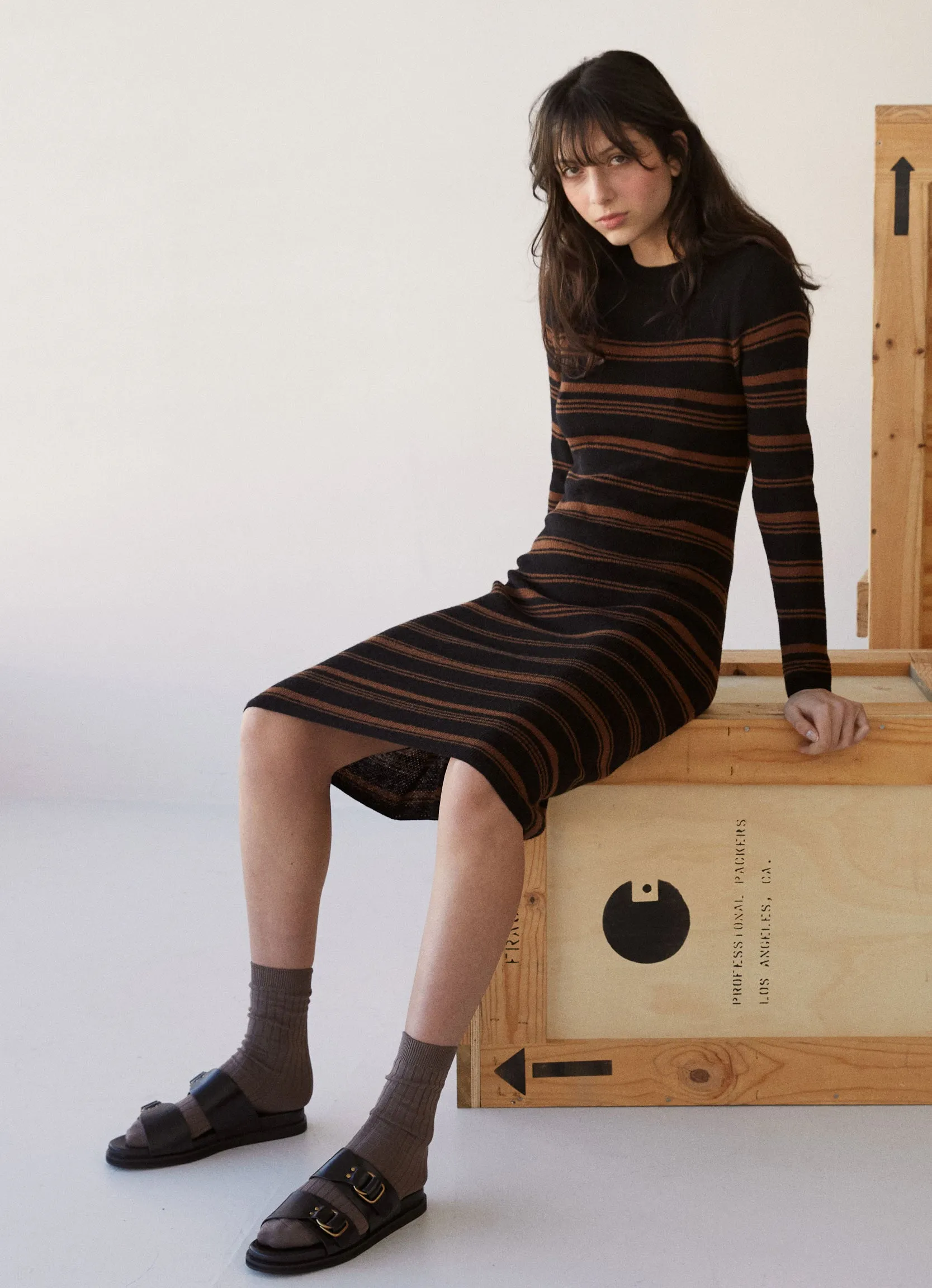 Waffle stripe dress sold by Kate Sylvester product image thumbnail 5