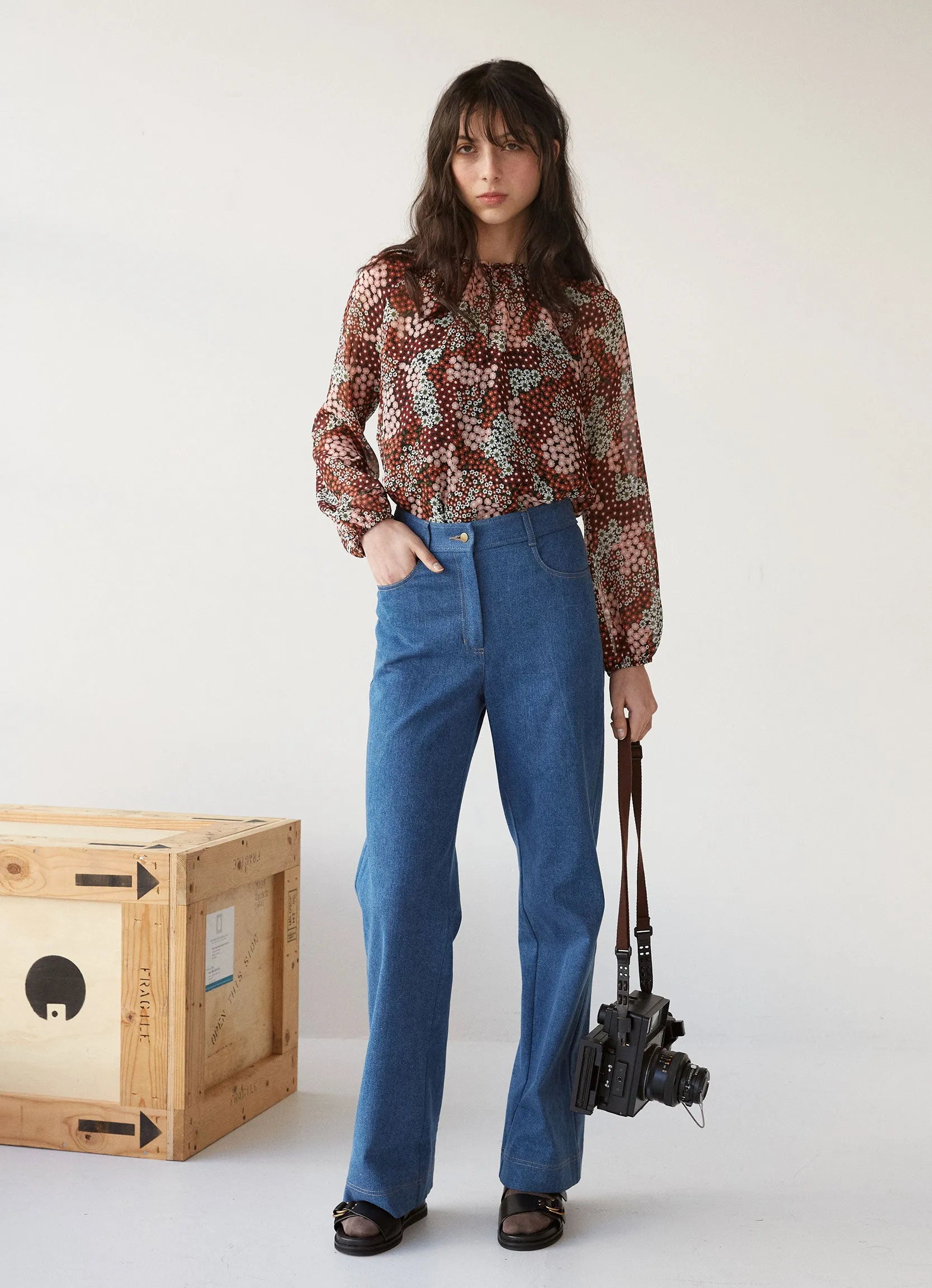 Patchwork floral top sold by Kate Sylvester product image thumbnail 5