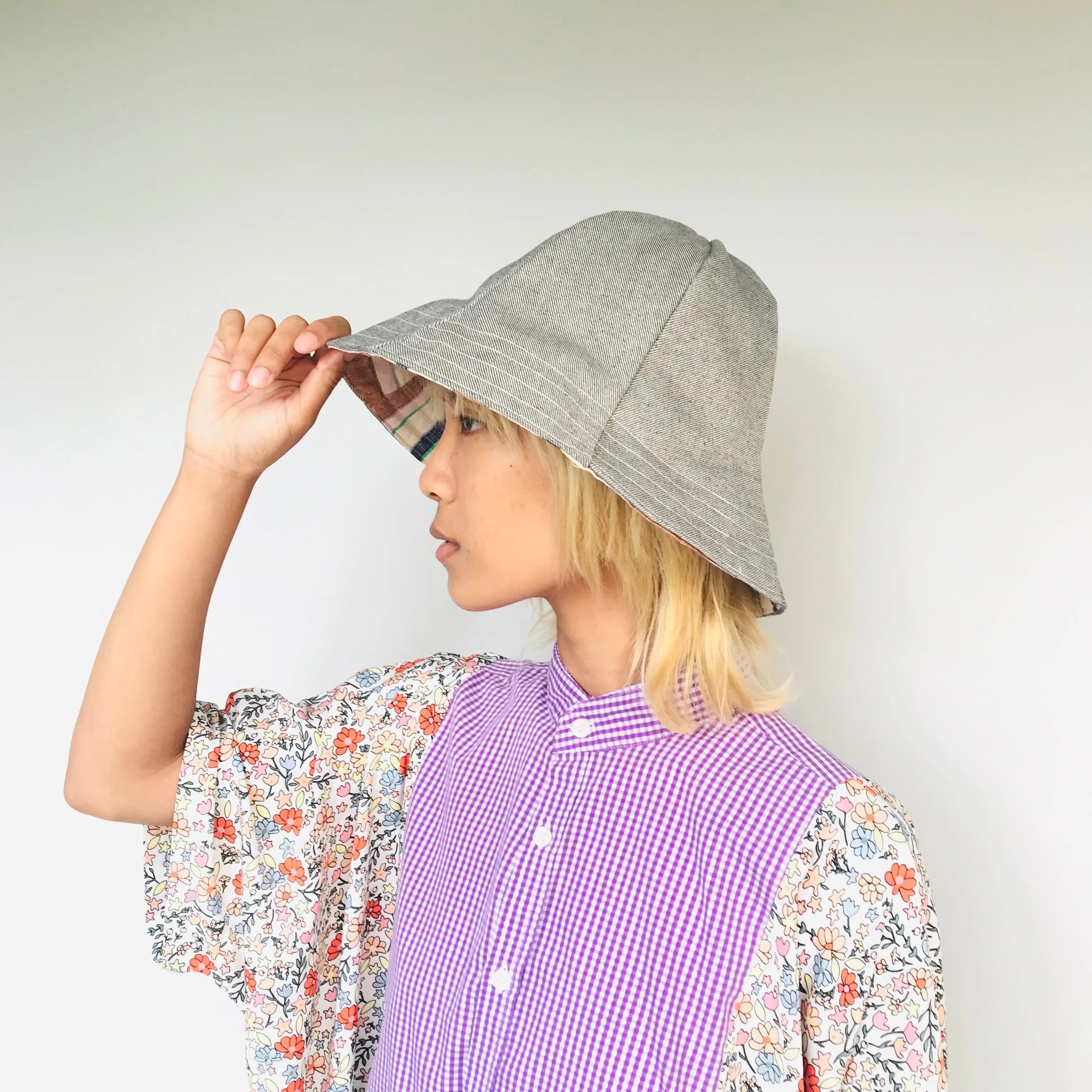 SUNHAT - DENIM & STRIPE sold by Sly Studio