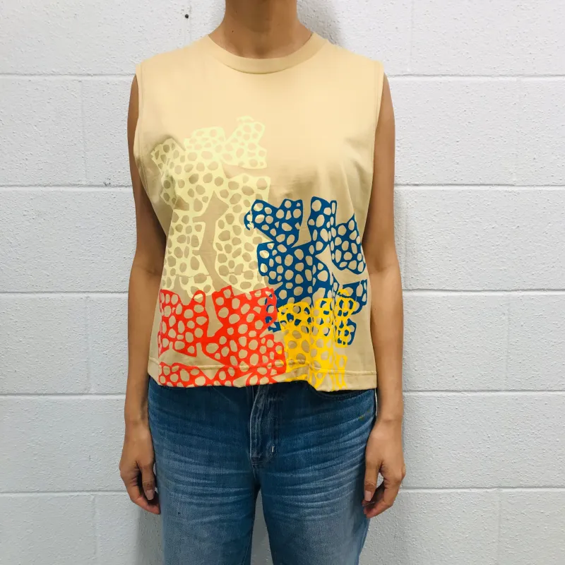 Screenprinted-T-shirt-Beige-Seasponge sold by Sly Studio