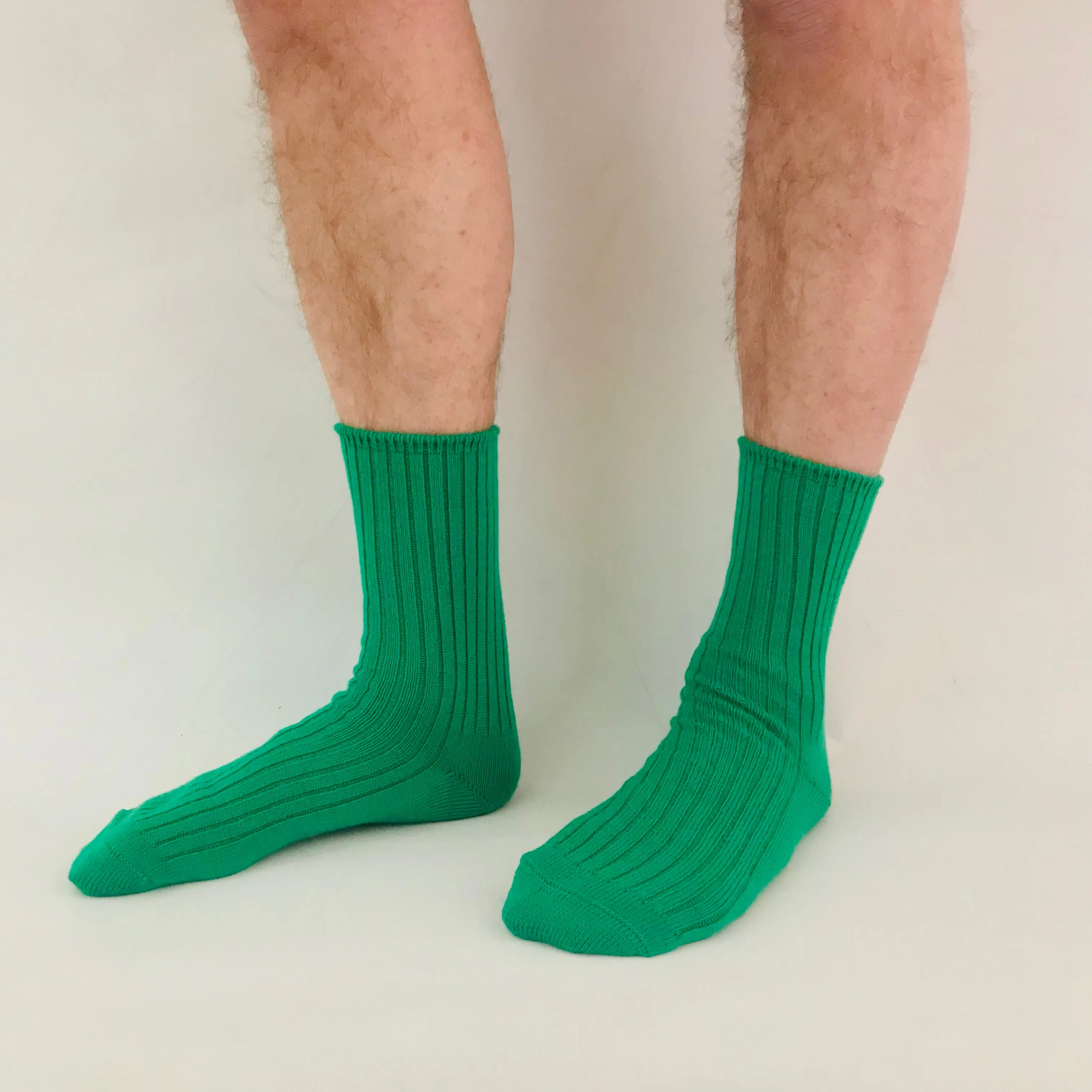 Merino Socks Ribbed Green sold by Sly Studio