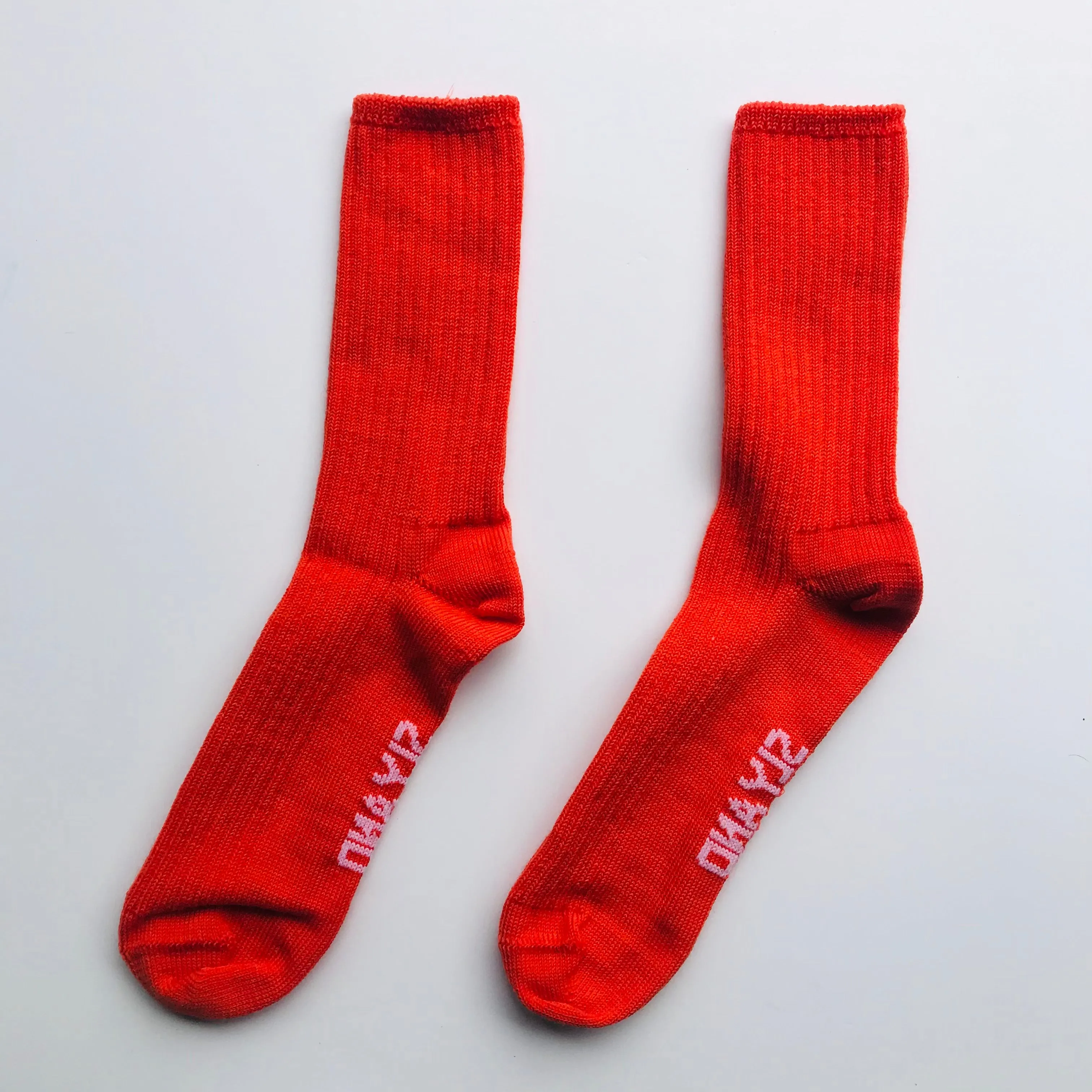 Merino Socks Ribbed Orange sold by Sly Studio product image thumbnail 2