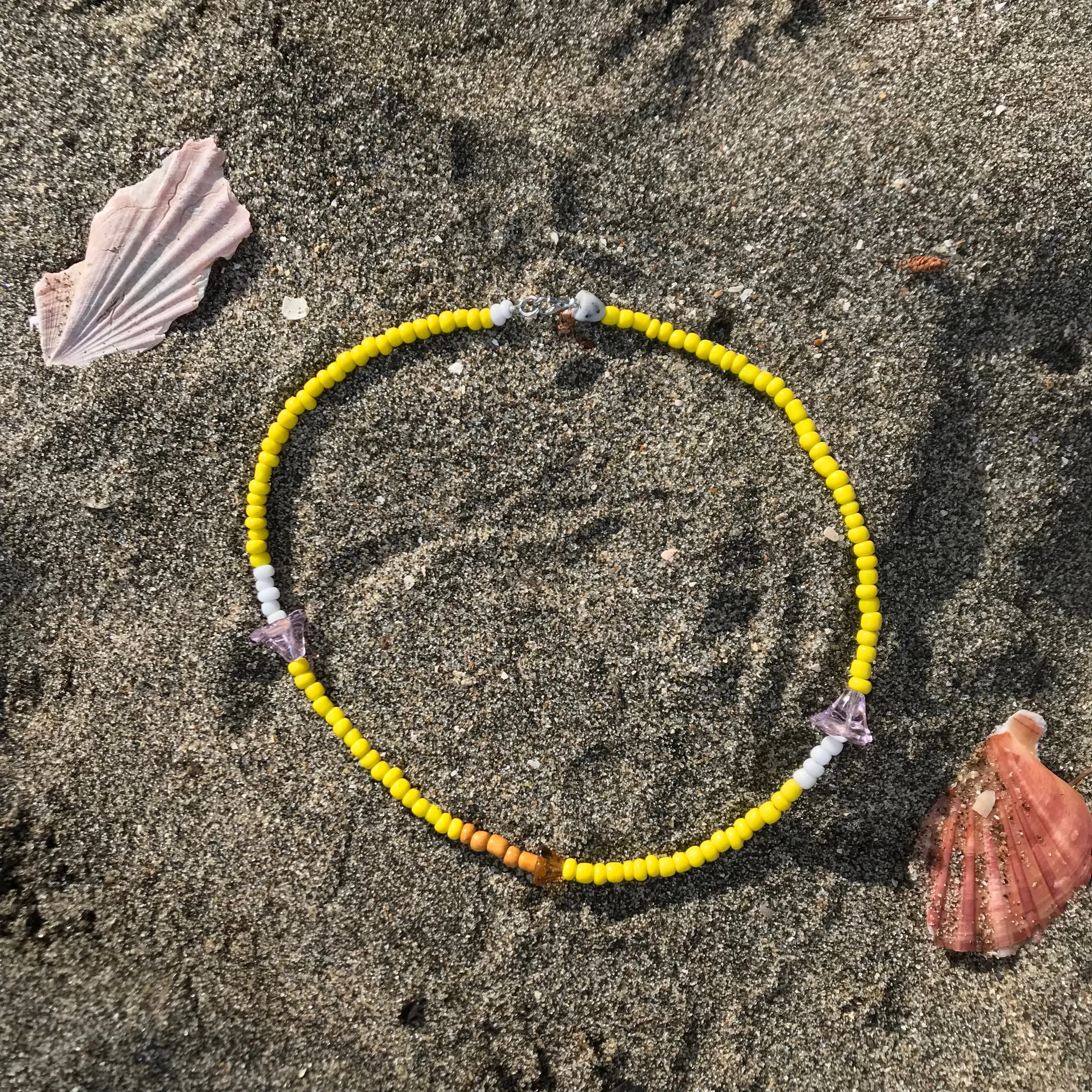 Beaded Necklace Yellow sold by Sly Studio