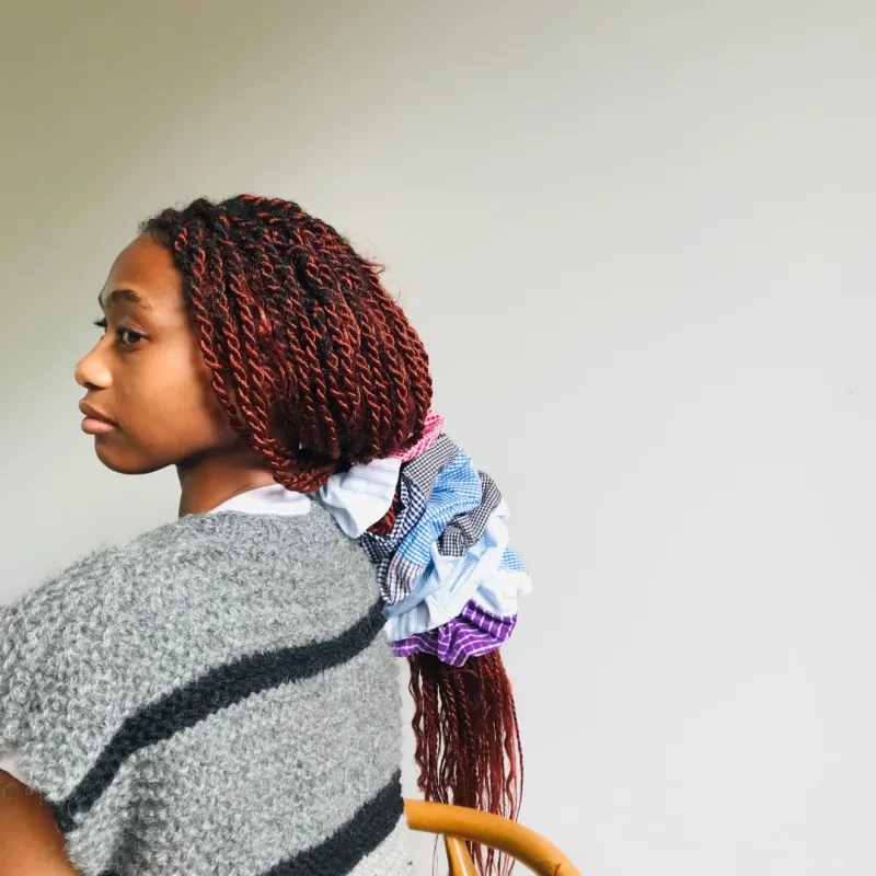 Zero Waste Scrunchie Blues sold by Sly Studio