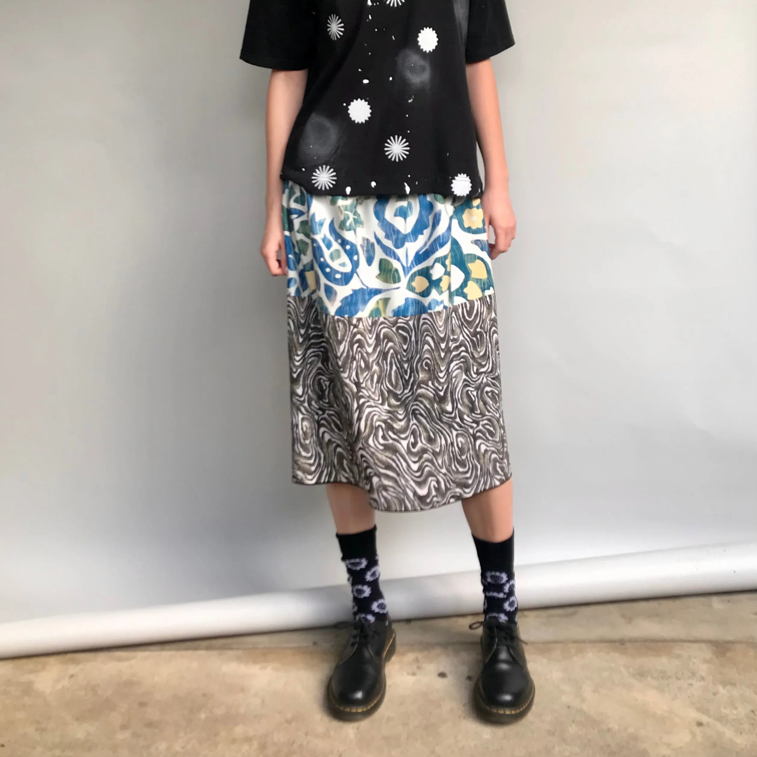 Vintage Silk Skirt Rockpool sold by Sly Studio