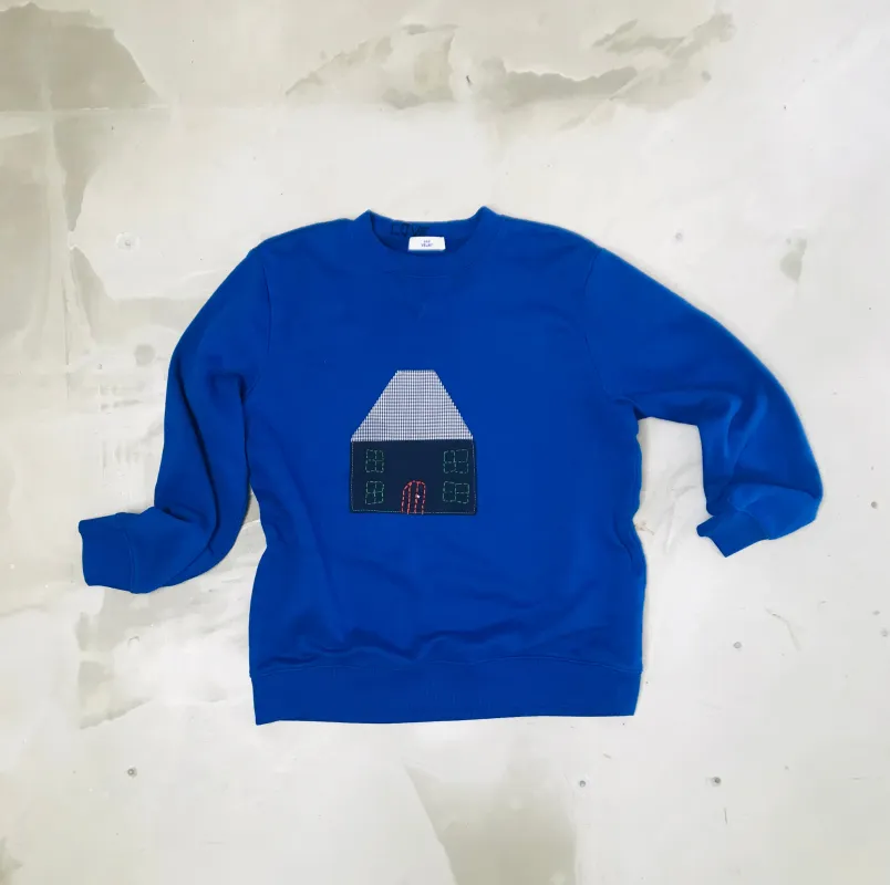 Upcycled Sweatshirt Homebody Blue sold by Sly Studio