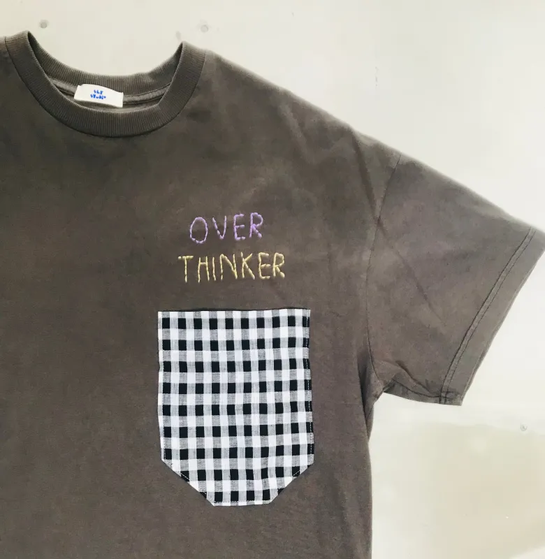 Over Thinker Hand Stitched T-shirt sold by Sly Studio