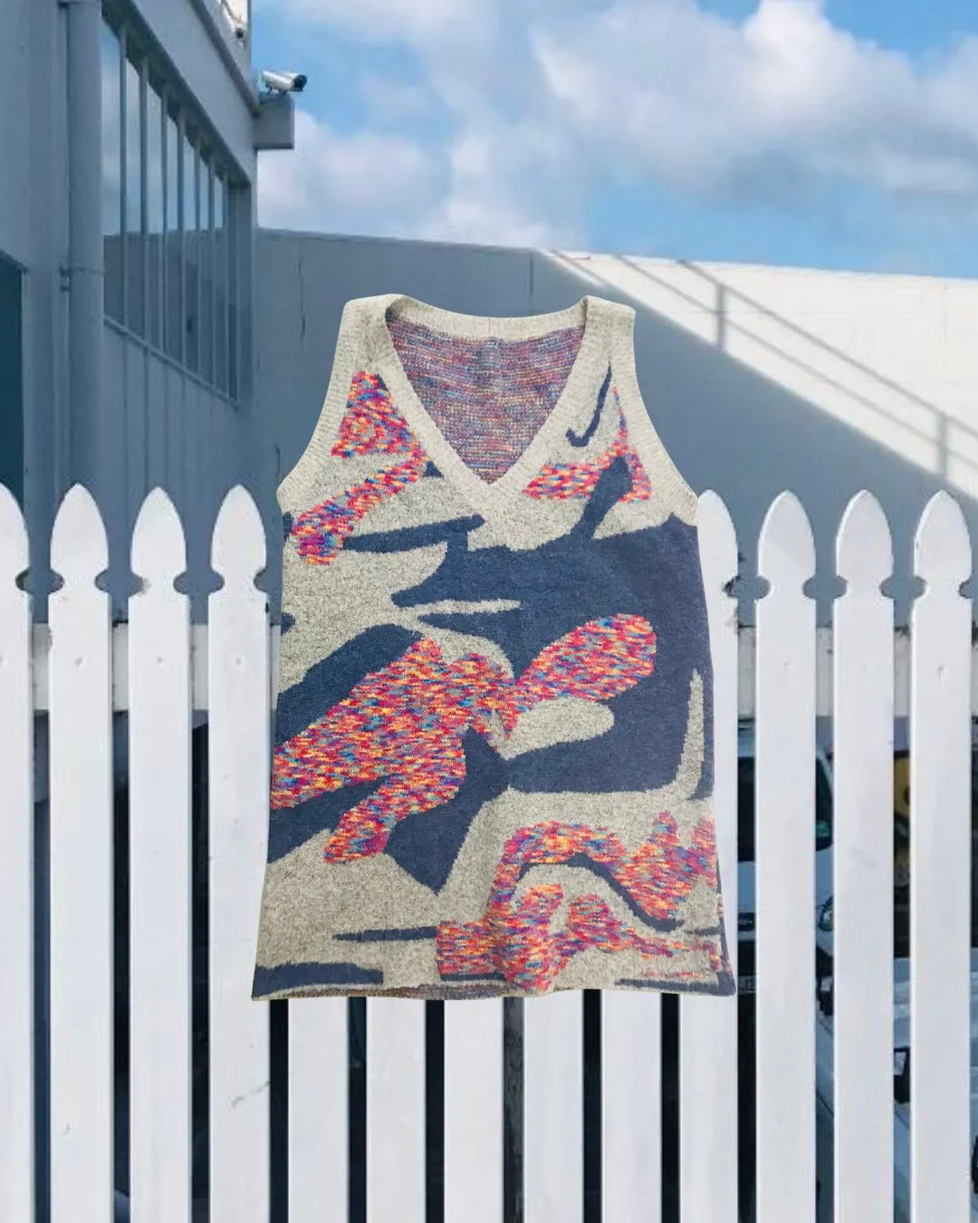 Recycled Abstract Knit Tunic Large sold by Sly Studio