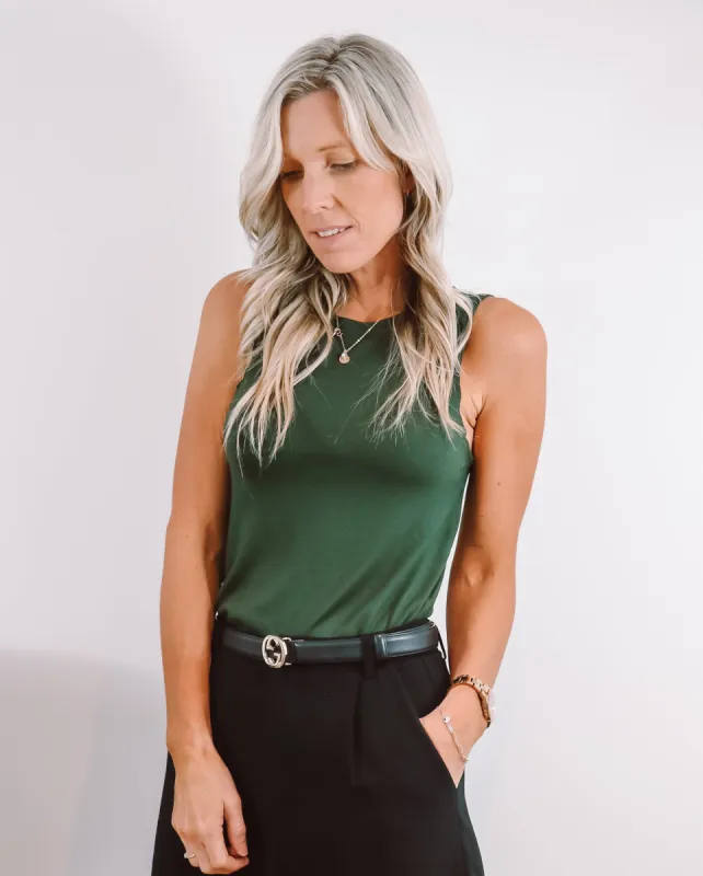 Rib Tank - Green sold by Love Knot War