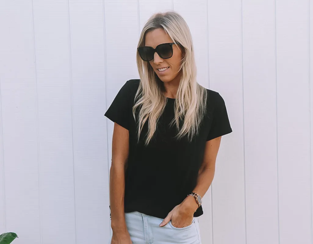 Original Basic Black Tee made by Love Knot War