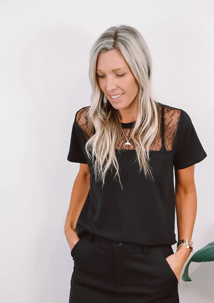 Lucy Lace Tee sold by Love Knot War