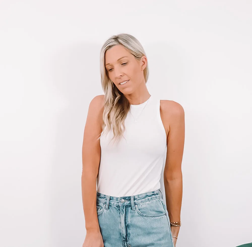 White Basic Tank sold by Love Knot War product image thumbnail 5