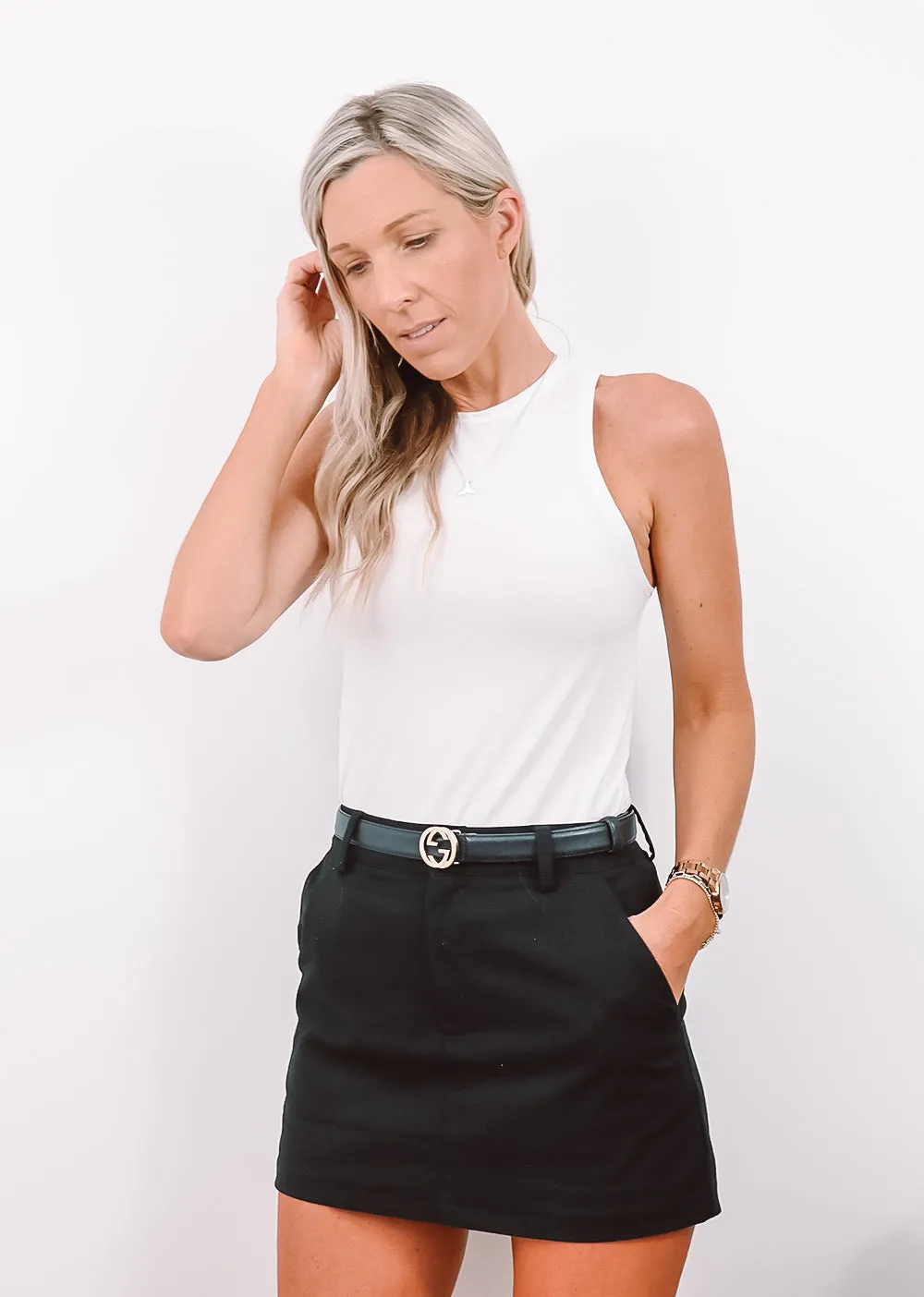 White Basic Tank sold by Love Knot War product image thumbnail 3