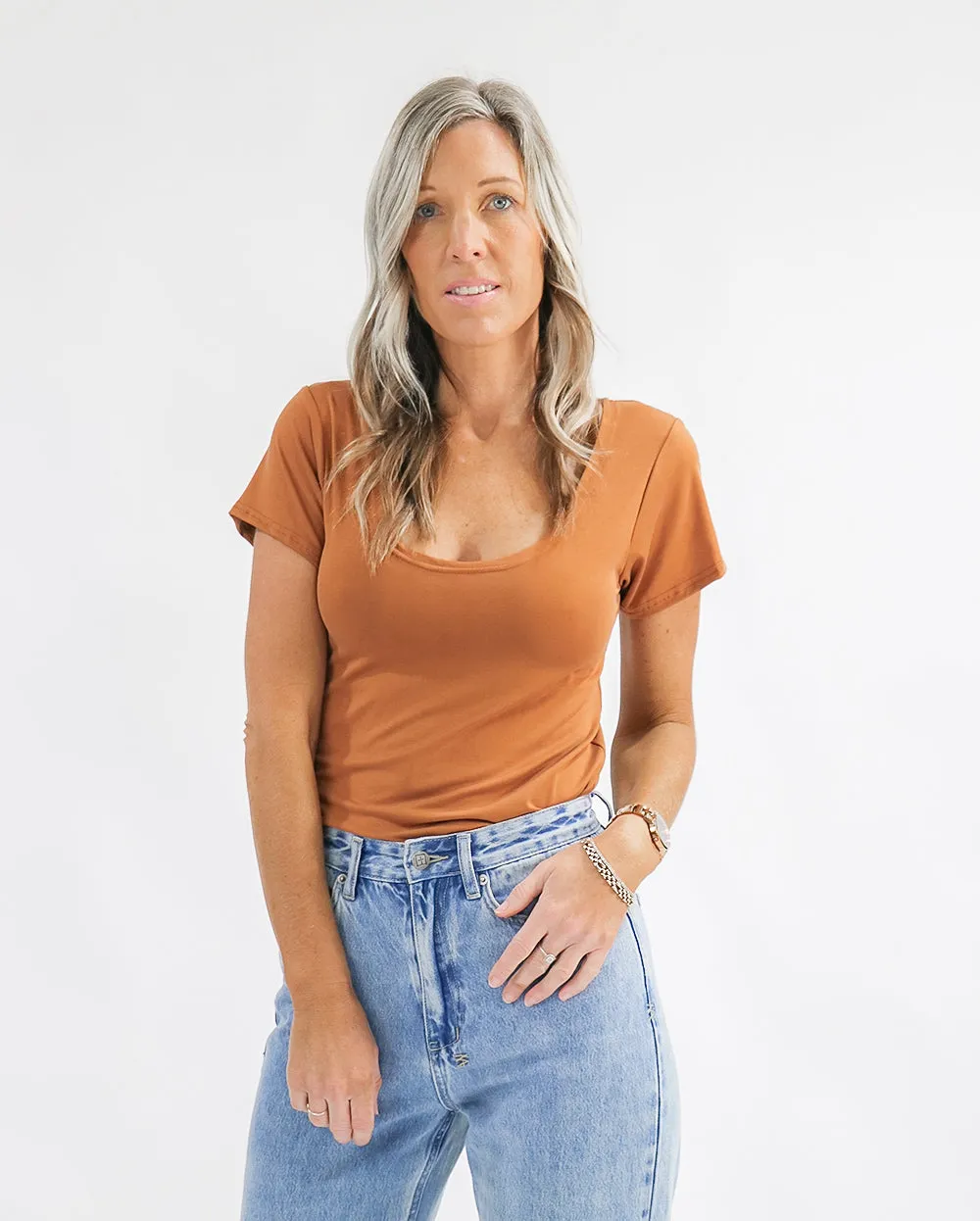 Basic Scoop Tee - Ginger Nut sold by Love Knot War product image thumbnail 4