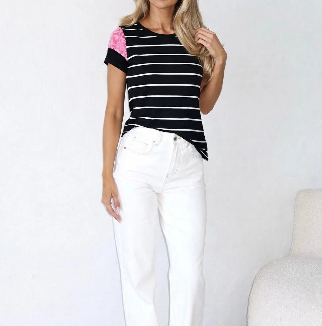 PS Heart Stripe Top sold by Love Knot War