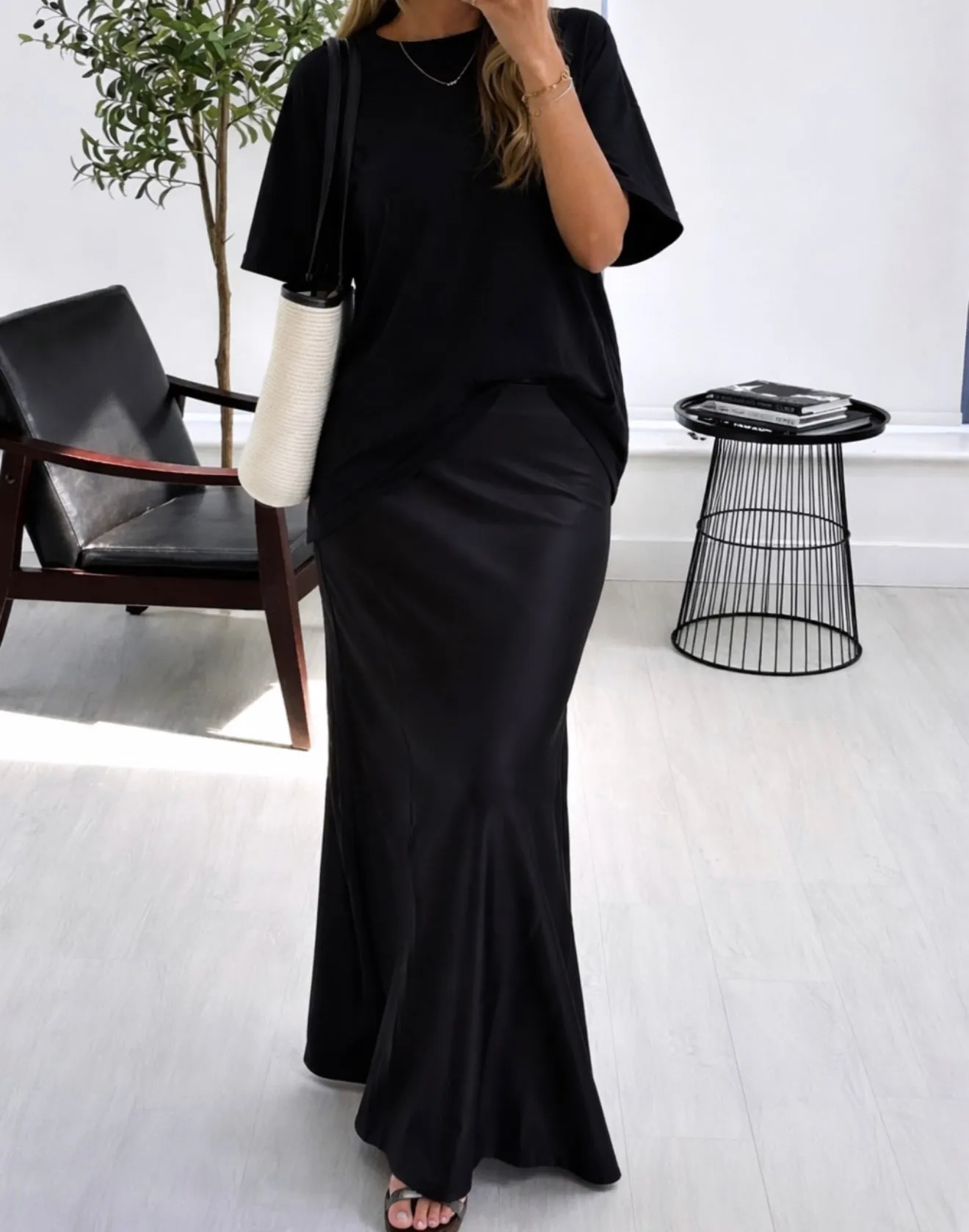Oversized Black Tee sold by Love Knot War