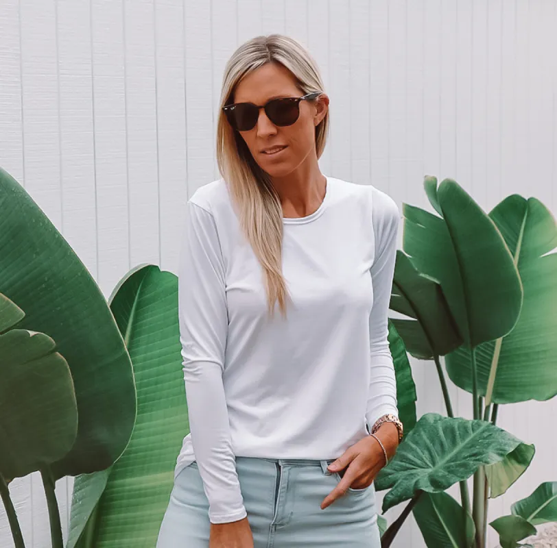 Original Basic White Tee - Long Sleeve sold by Love Knot War