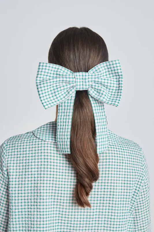 Caitlin Snell + twenty-seven names | Georgie Hair Bow - Green sold by Twenty-Seven Names