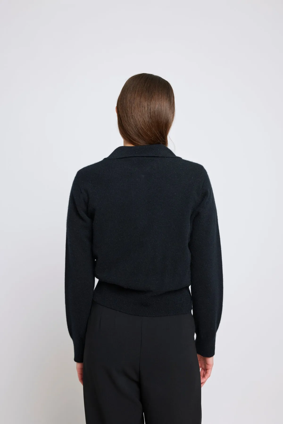 Eliza long-sleeved polo - Black sold by Twenty-Seven Names product image thumbnail 4