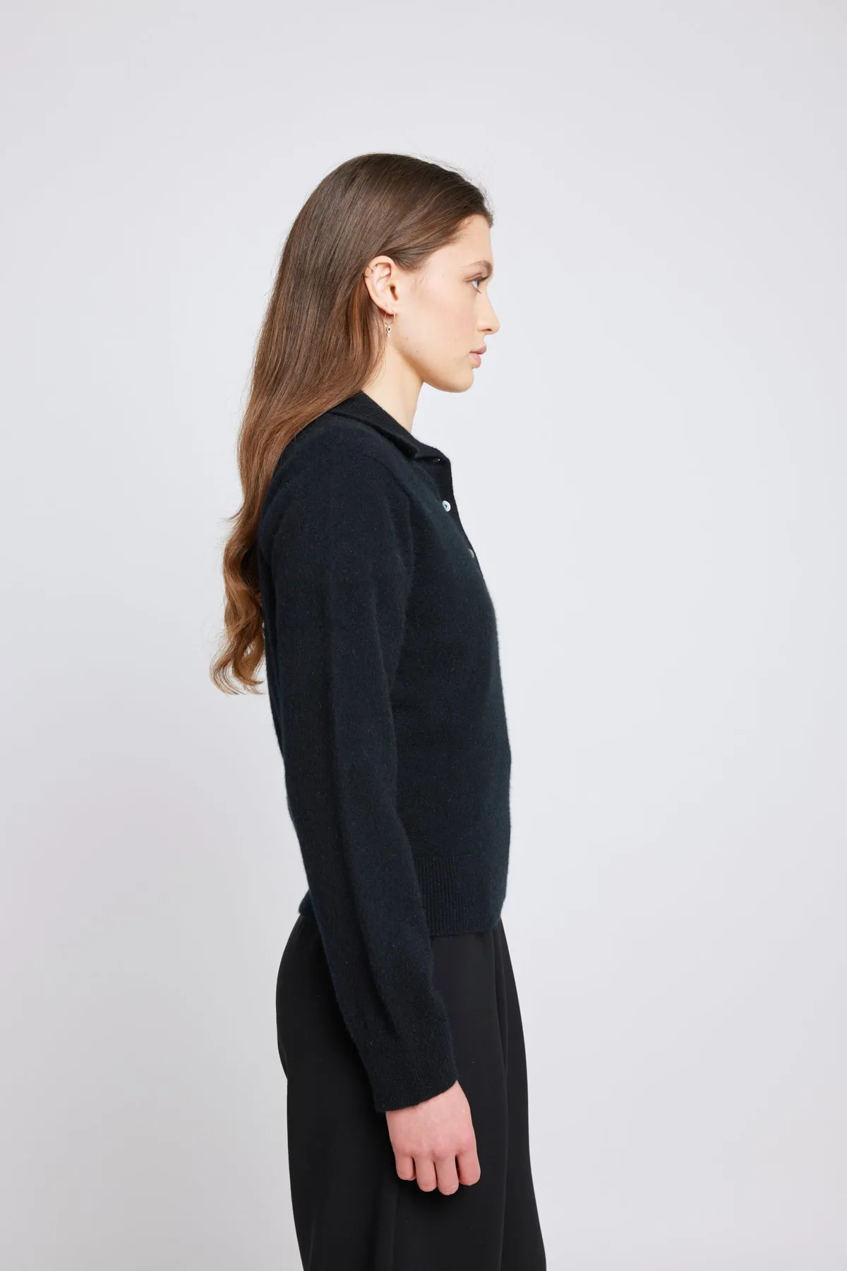 Eliza long-sleeved polo - Black sold by Twenty-Seven Names product image thumbnail 3
