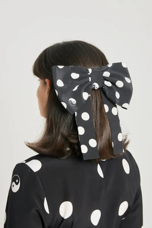 Caitlin Snell + twenty-seven names | Georgie Hair Bow - Black spot sold by Twenty-Seven Names