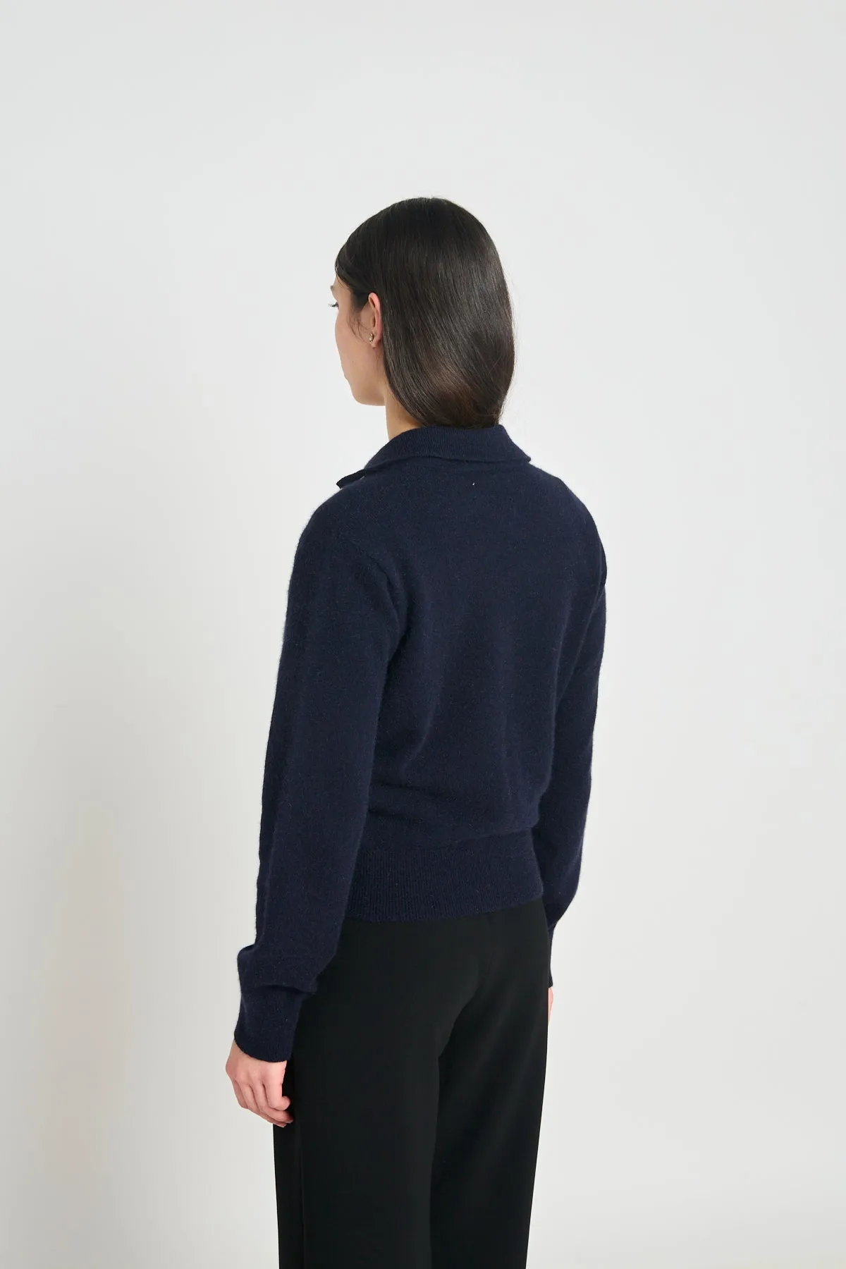 Eliza long-sleeved polo - Navy sold by Twenty-Seven Names product image thumbnail 4