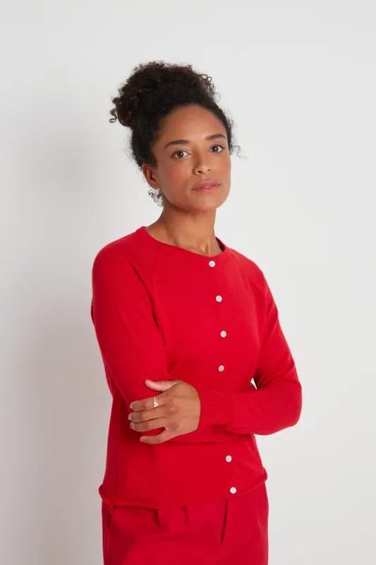 Daybreak cardigan - Red sold by Twenty-Seven Names