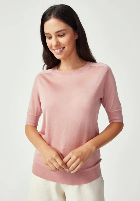Tenera Knit Tee - Rosewood made by Untouched World