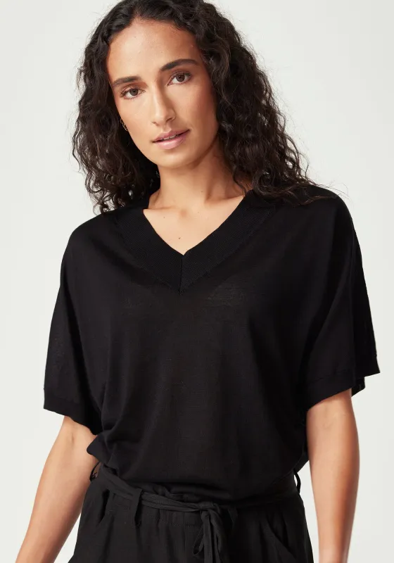 Camille V Tee - Black sold by Untouched World