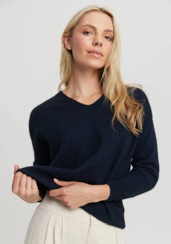 Relax V Sweater - Navy made by Untouched World