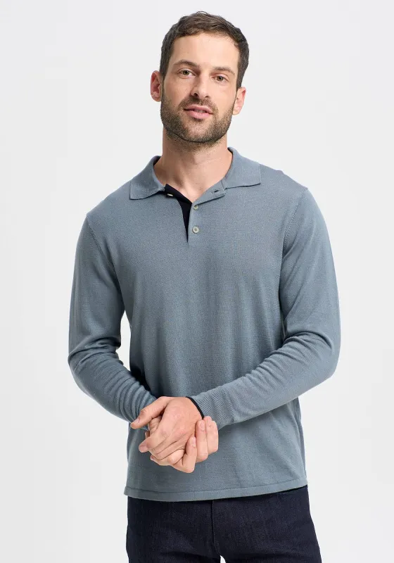 Harry Long Sleeve Polo - Pigeon/Black made by Untouched World