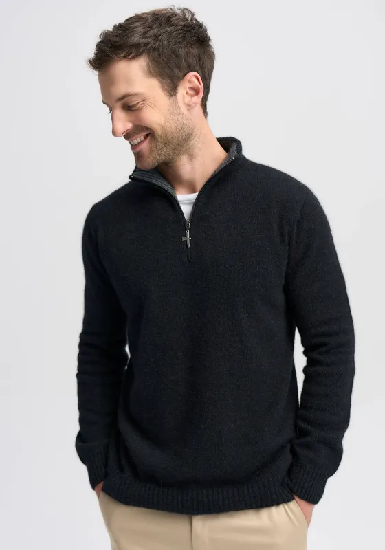 Estuary Half Zip - Jet/Slate made by Untouched World