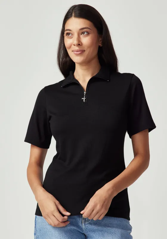 Merino Zip Tee - Black sold by Untouched World