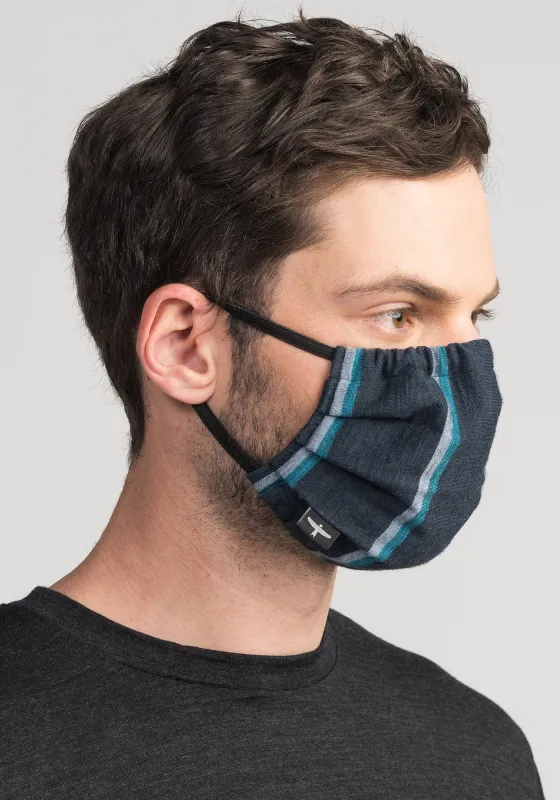 Merino Pleat Mask - Tasman Melange Stripe made by Untouched World