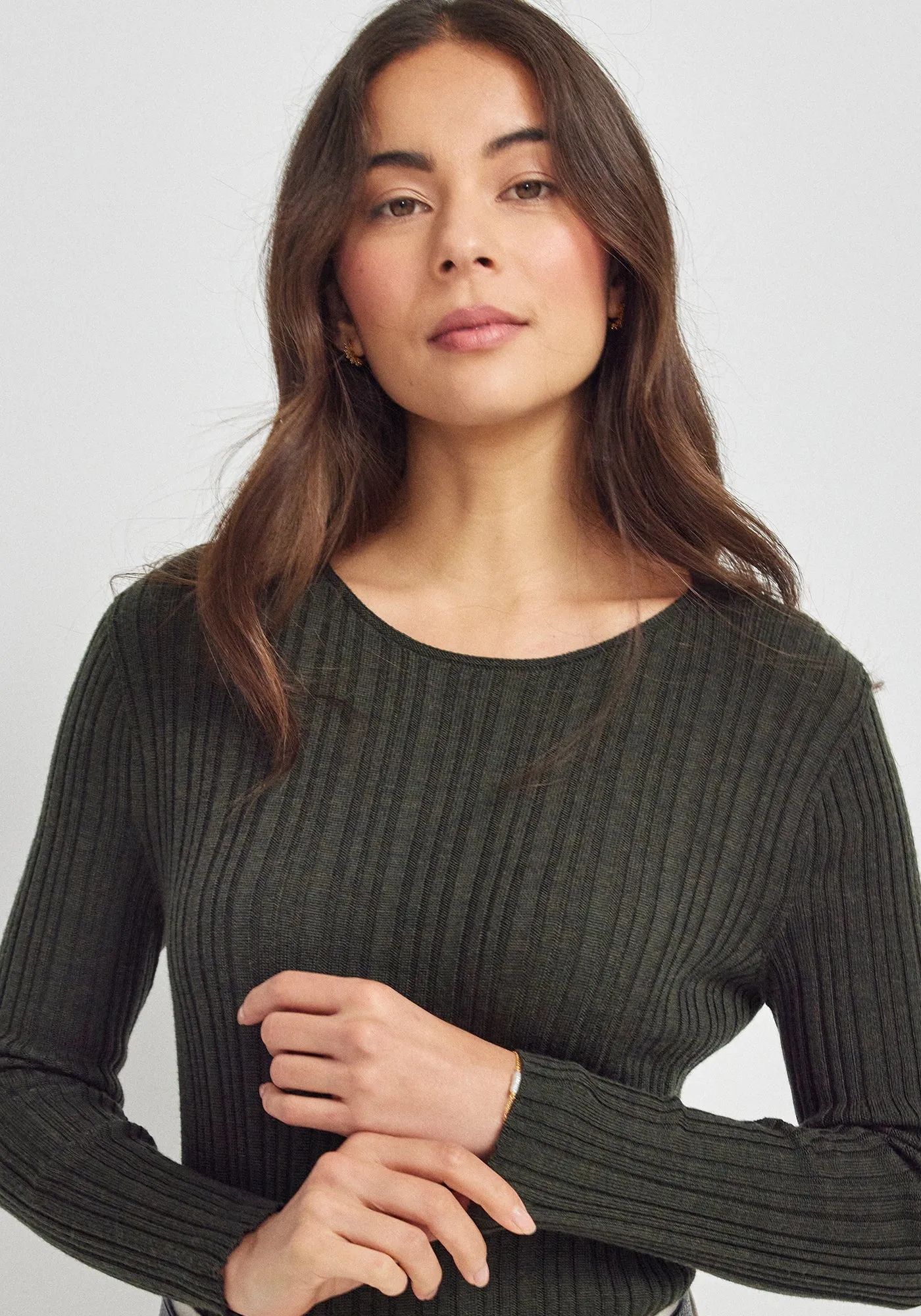 Ella Rib Top - Forest sold by Untouched World