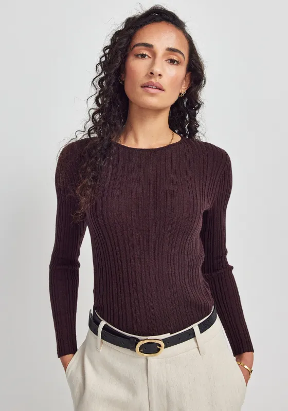 Ella Rib Top - Noirberry made by Untouched World