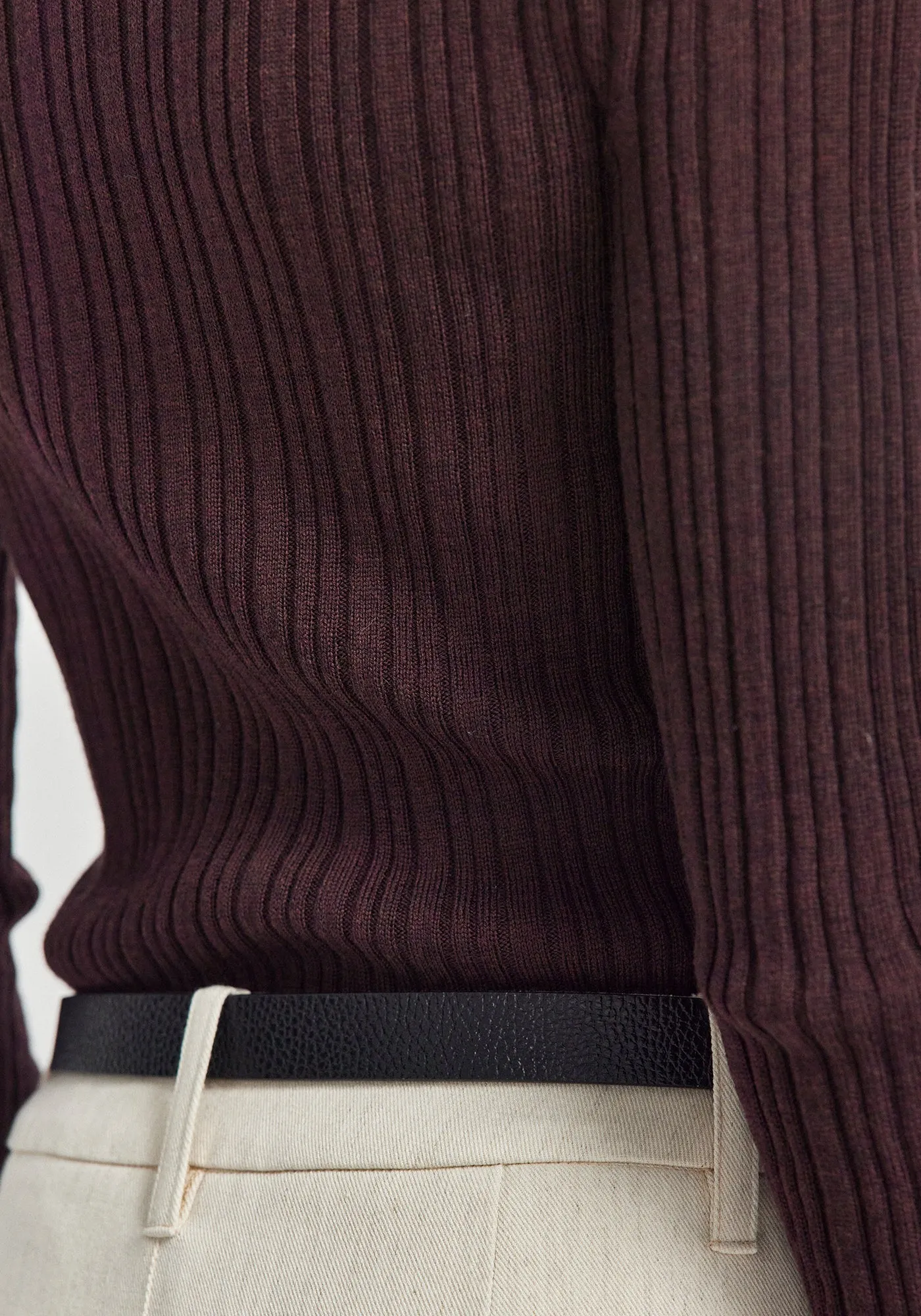 Ella Rib Top - Noirberry sold by Untouched World product image thumbnail 5