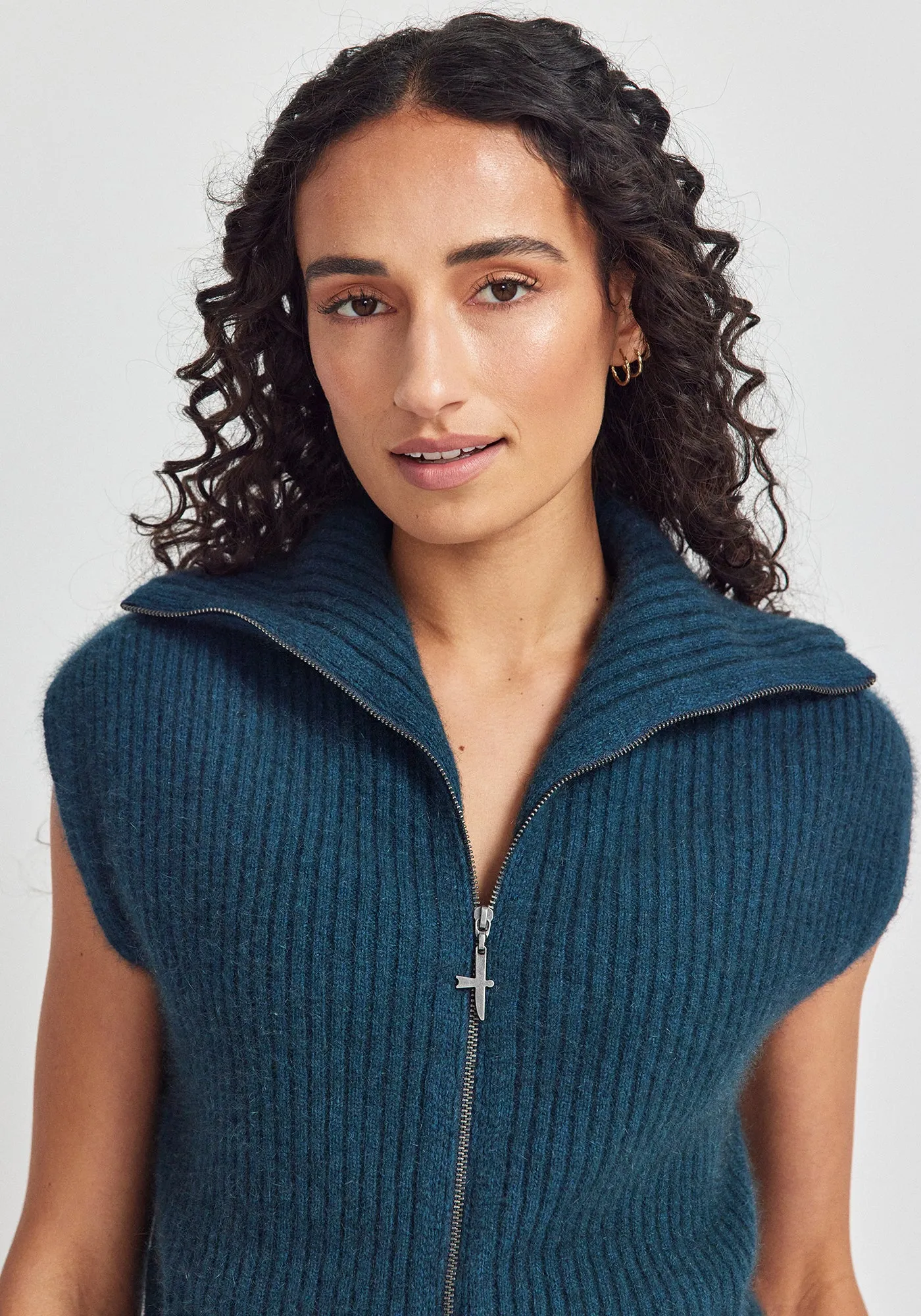 Kay Zip Vest - Deep Teal sold by Untouched World product image thumbnail 5