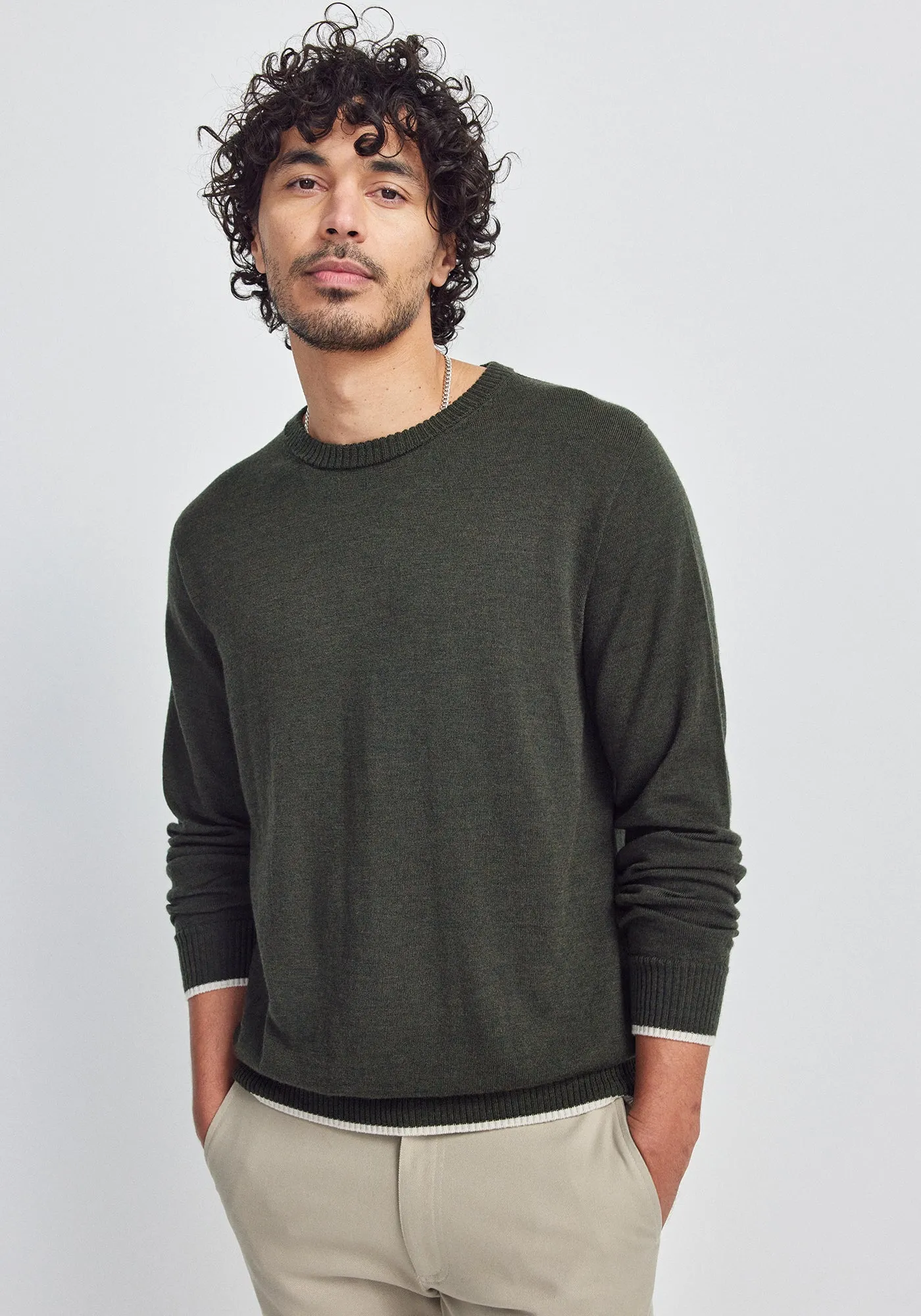 Miles Sweater - Forest/Ecru sold by Untouched World