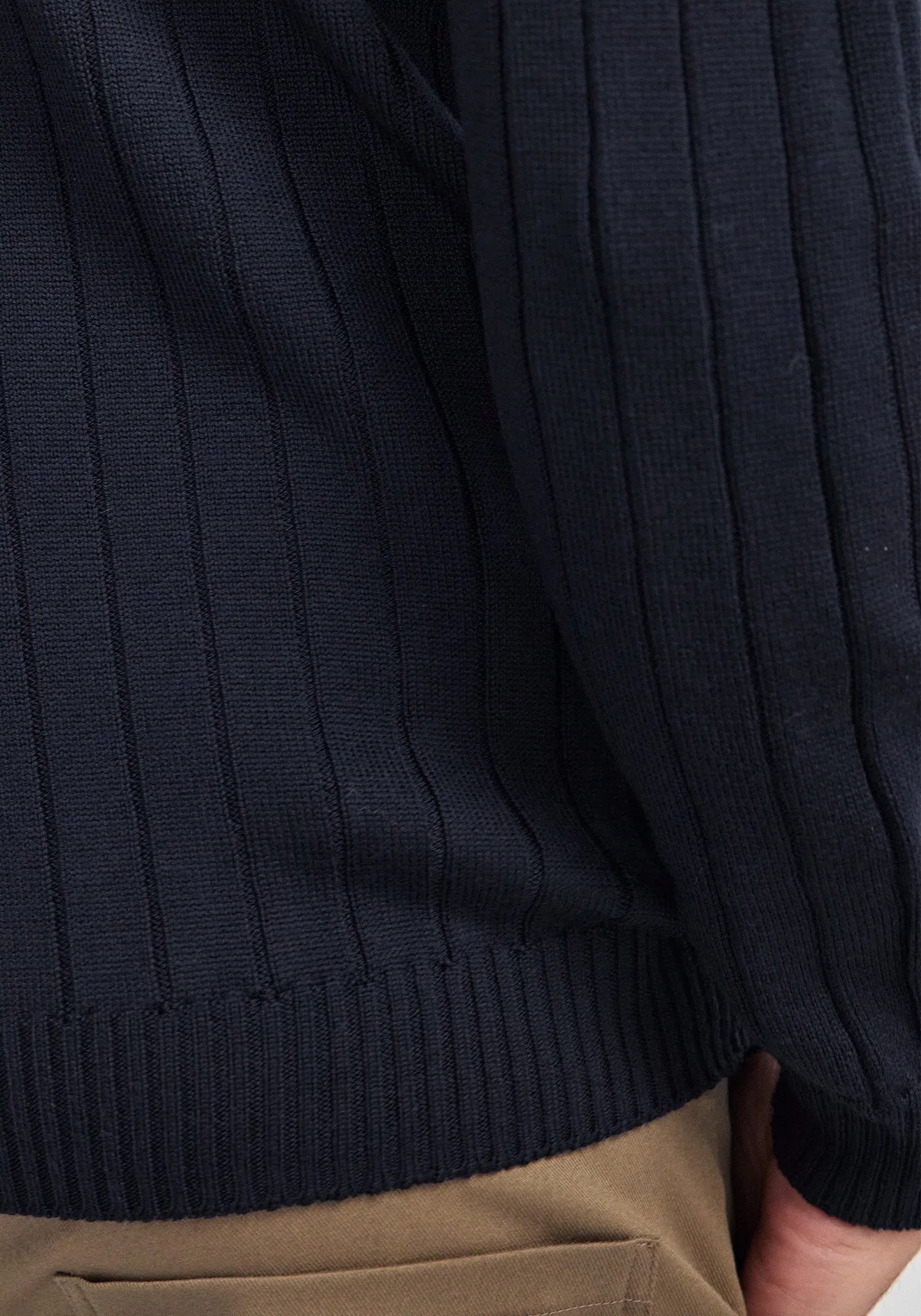 Finn Merino Zip Sweater - Deep Blue sold by Untouched World product image thumbnail 4