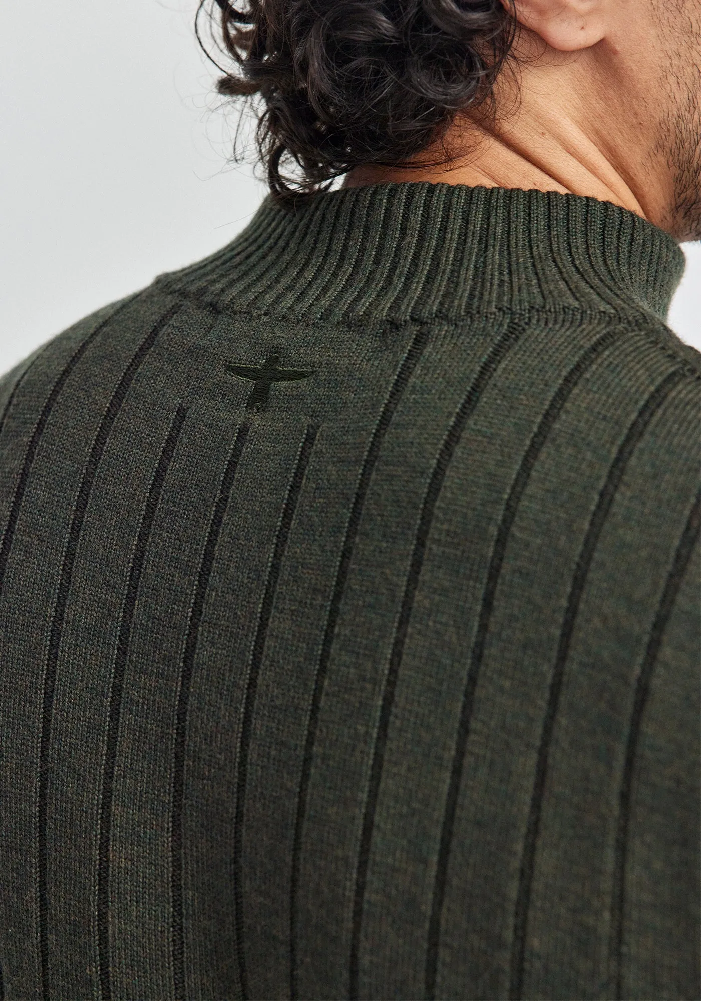 Finn Merino Zip Sweater - Forest sold by Untouched World product image thumbnail 5