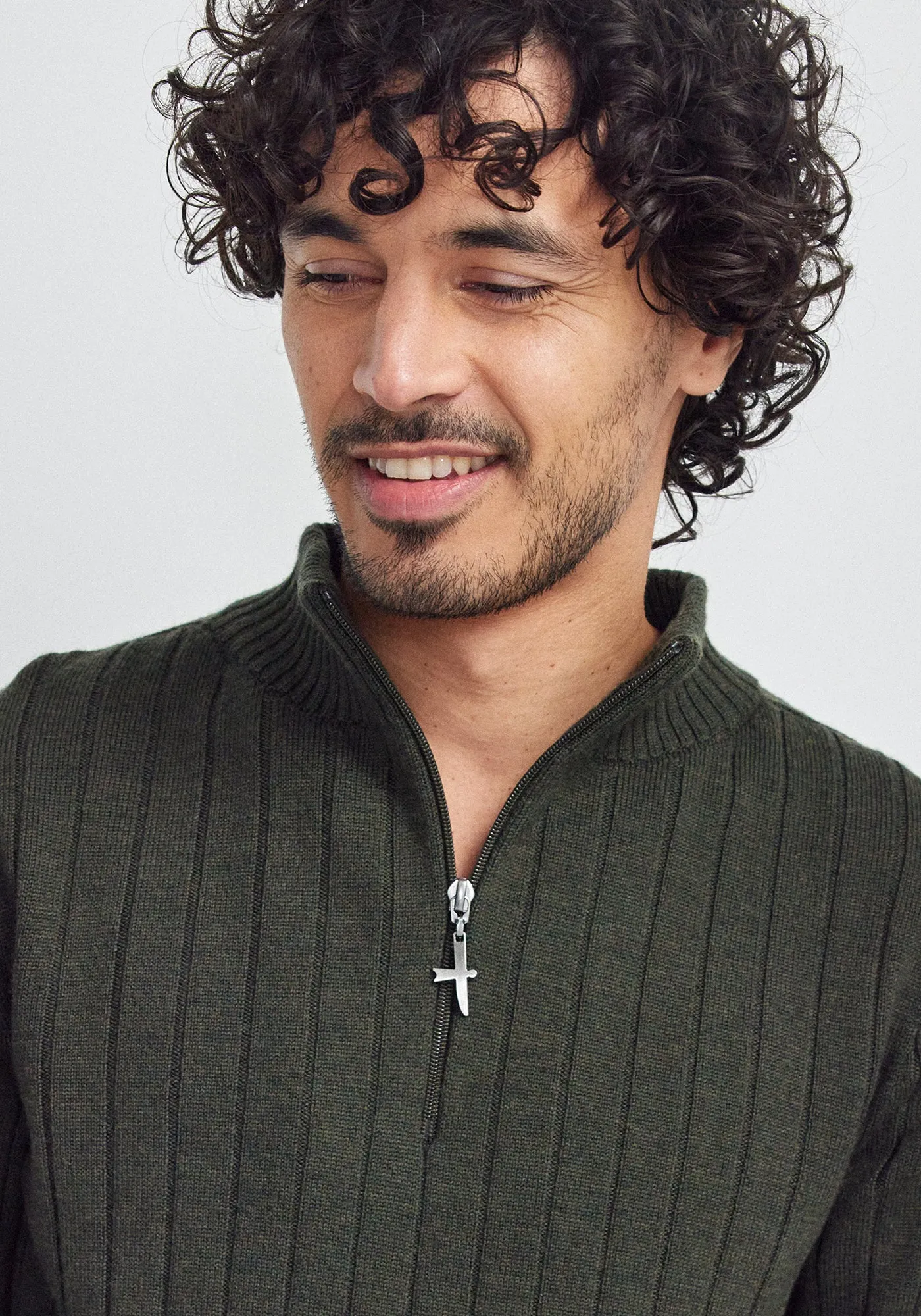 Finn Merino Zip Sweater - Forest sold by Untouched World product image thumbnail 3