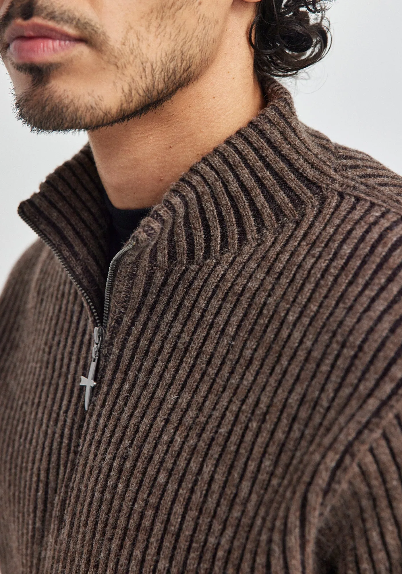 Tanner Half Zip - Punga/Chocolate sold by Untouched World product image thumbnail 3