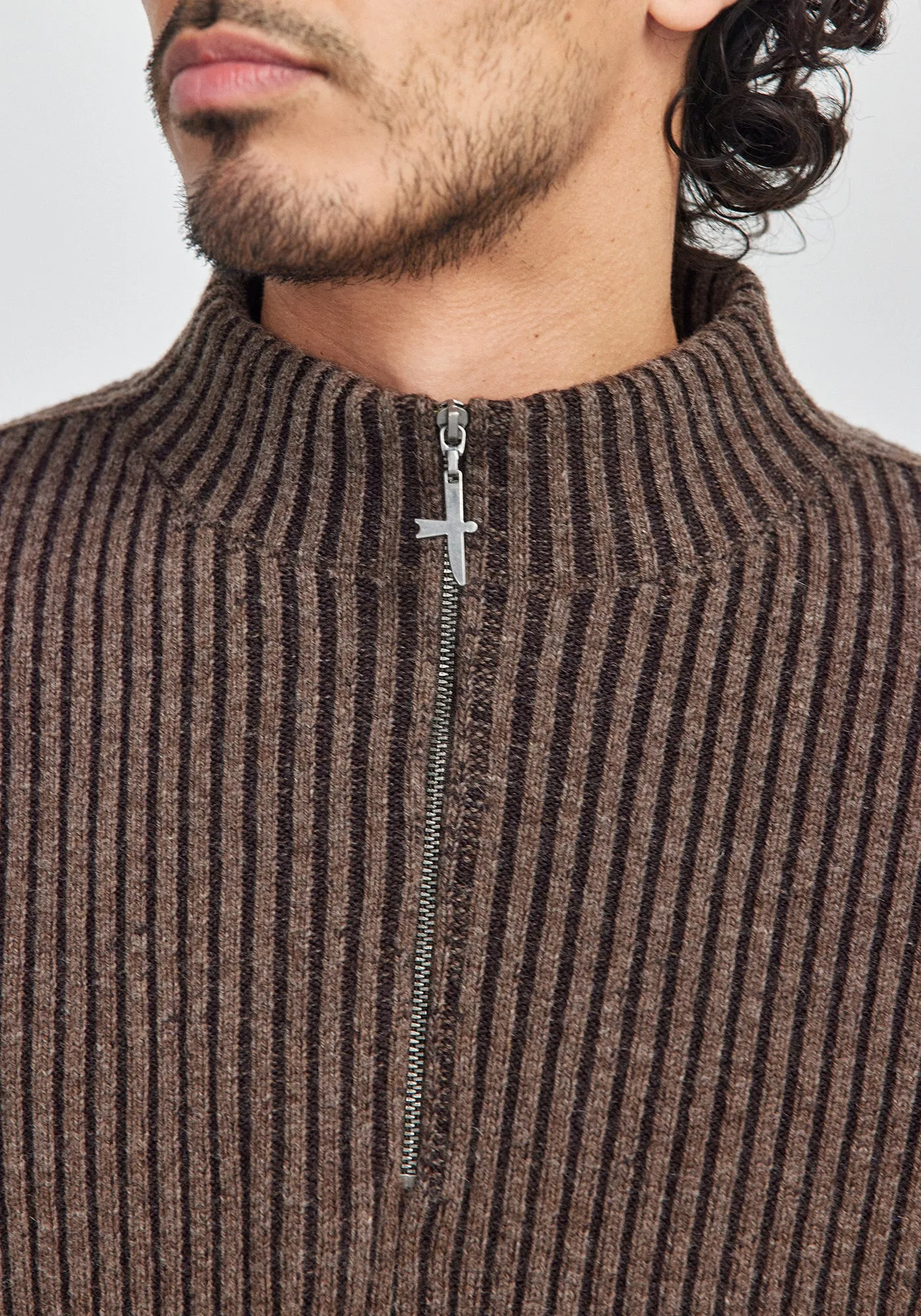 Tanner Half Zip - Punga/Chocolate sold by Untouched World product image thumbnail 4