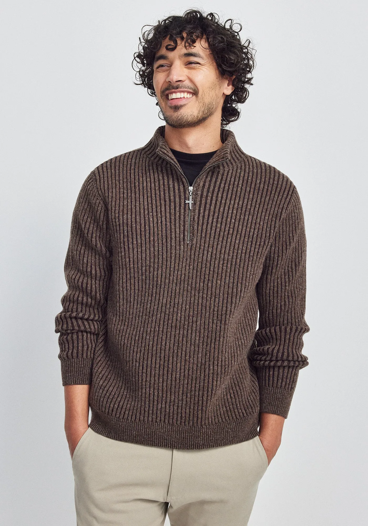 Tanner Half Zip - Punga/Chocolate sold by Untouched World product image thumbnail 2